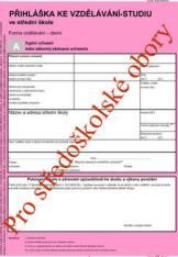 přihláška na střední školu